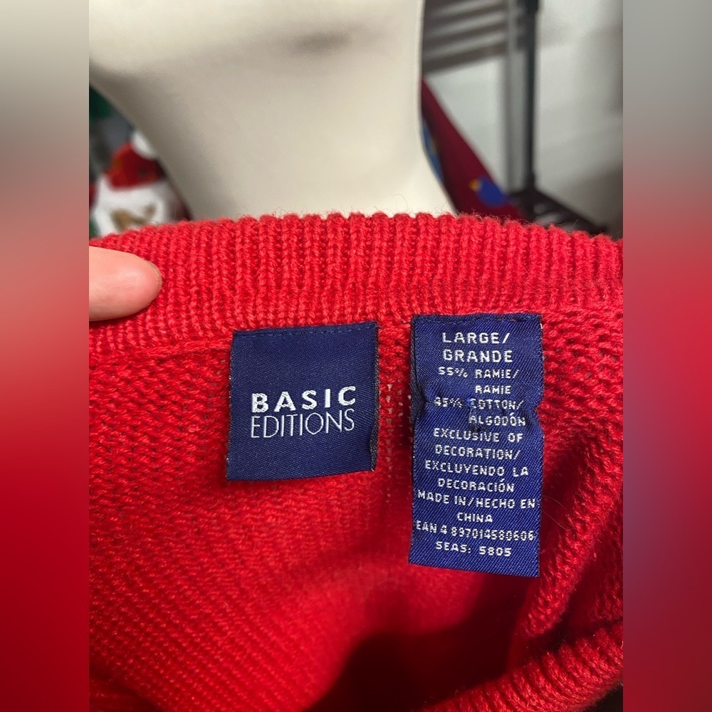 Basic Edition Holiday Christmas Sweater Cardigan - image 3